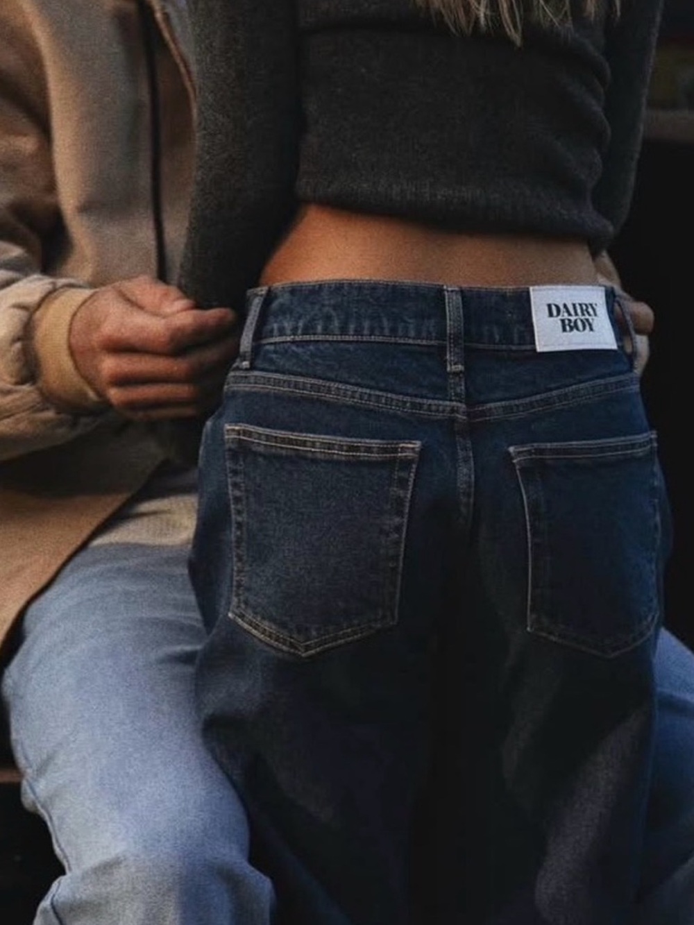 Dairy Boy Women’s Straight Leg Jeans — Dark Blue